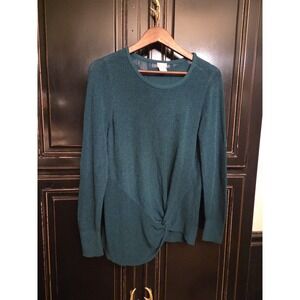 Chico's Size 1 (8-10,m)  Side Twist Light Sweater, Beach, Vacation, Cool Nights